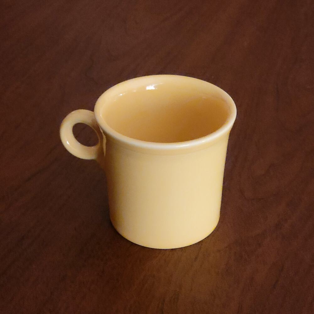 Fiesta Yellow Mug Homer Laughlin 3.5" Tall Cup Mug Ring Handle